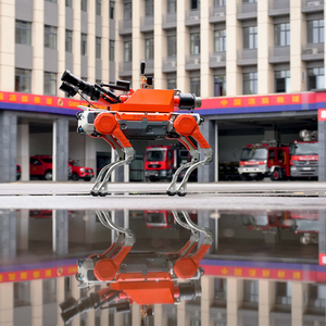<span class=keywords><strong>Robot</strong></span> quadrupède de surveillance incendie en alliage d'aluminium IP65 pour la lutte contre les incendies en intérieur/extérieur, module de communication 4G/WIFI - Product Image 4