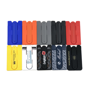 Portefeuille de téléphone à coller en silicone personnalisé Portefeuille de <span class=keywords><strong>carte</strong></span> de téléphone d'impression Portefeuille de téléphone en silicone de couleur bleu marine blanc rouge - Product Image 5