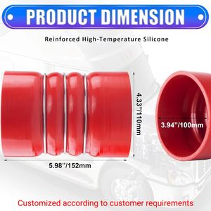 Kit <span class=keywords><strong>de</strong></span> remplacement <span class=keywords><strong>de</strong></span> tuyaux d'intercooler en silicone multicolore haute résistance, pièces OEM pour pick-up/camion/machinerie agricole/ingénierie - Product Image 4