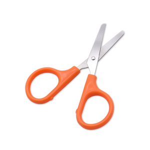 Orange Color Stainless Steel Scissors Straight Head Small Size For Children Stationery Office Use - Product Image 1