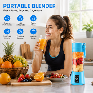 Mini Licuadora Portátil Personal Recargable por USB, Vaso para Jugos Frescos, Batidos y Smoothies, Máquina de Jugos Industrial - Product Image 4