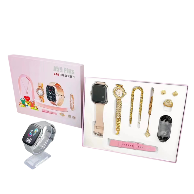 OEM Wholesale Gift Set for Ladies A59 Plus Smart Watch 8 in 1 Touch Screen Fitness tracker Women Smart Watch for Girls