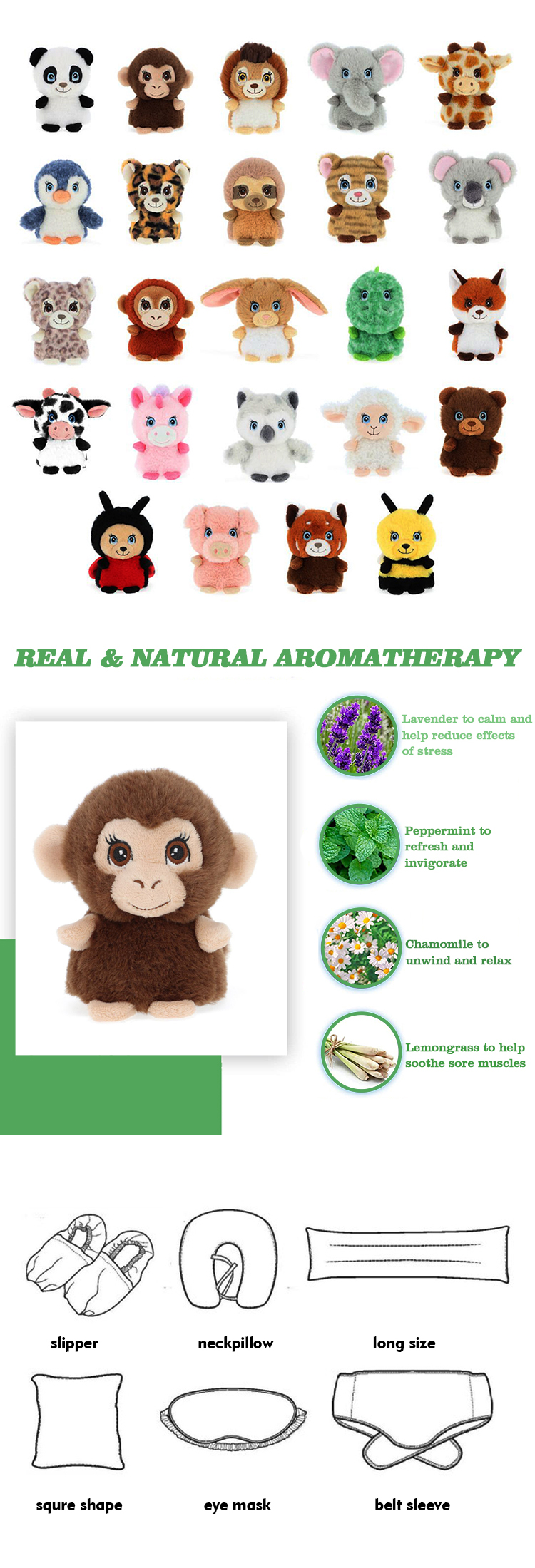 custom hot and cold therapy cute animal heat packs microwaveable warm heat pads