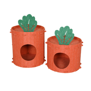 Mode Groothandel Fabrikant Huisdier Custom Wortelontwerp Kitten Bed Huis Kat Grot Vilt Doek Opvouwbare Kat <span class=keywords><strong>Tunnel</strong></span> Voor Indoor Katten - Product Image 1