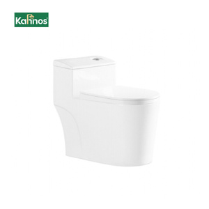 Ensemble WC intelligent avec bidet intégré blanc, siège chauffant, chasse d'eau automatique, monobloc en céramique blanc brillant pour maisons de luxe - Product Image 1