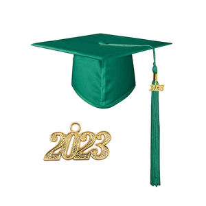 Gaun wisuda anak SD uniseks, Gaun Matte dengan topi untuk anak-anak - Product Image 4