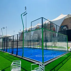 Vente en gros de courts de paddle-tennis panoramiques de haute qualité pour extérieur et intérieur