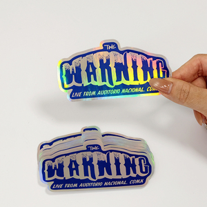 Etiqueta Holográfica Impermeable de Alta Calidad, Adhesivo Irregular con Logotipo Personalizado, Adhesivo Brillante con Puntos de Arcoíris - Product Image 4
