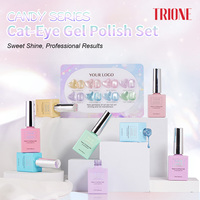 Kit professionnel de vernis gel œil de chat 8 couleurs, sans HEMA ni TPO, vernis à ongles diamanté scintillant magnétique UV pour salon OEM