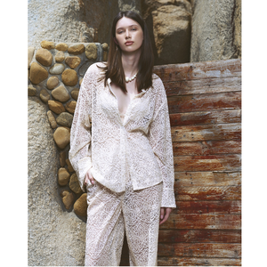 Blusas de Alta Costura ODM para Mujer, Nueva Colección, BLUSA FLORAL NOELLE, Blusas Elegantes de Manga Larga para Mujer para Primavera/Verano - Product Image 1