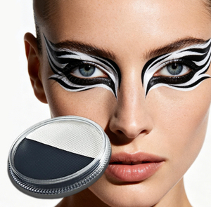 Palette de <span class=keywords><strong>peinture</strong></span> pour le visage bicolore à base d'eau pour le maquillage artistique du visage et du corps, idéale pour les fêtes et les spectacles, logo personnalisé OEM disponible - Product Image 2