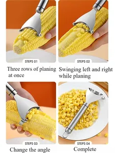 Wholesale Kitchen Accessories Stainless Steel Manual Corncob Shaver Planer Thresher Stripper for Melon <b>Fruit</b> <b>Vegetable</b> <b>Tools</b> - Product Image 4