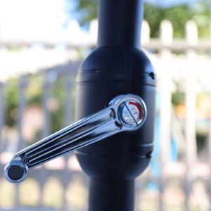 Sombrilla de <span class=keywords><strong>Patio</strong></span> Rectangular Grande de Acero Inoxidable de Doble Cara de Diseño Moderno de 15 pies, Sombrilla de Jardín para Exteriores - Product Image 4