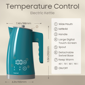 Hervidor de Agua <span class=keywords><strong>El</strong></span>éctrico Sunled con Pantalla Digital LED, Acero Inoxidable 304, Temperatura Constante, para Hervir Agua, Té y Café - Product Image 5