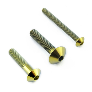 Pernos de Titanio para Volante <span class=keywords><strong>Volkswagen</strong></span> M7 de 24 mm, Juego de Pernos para Automóvil Nmax V2 Vw T, Eje Anodizado Ranurado, <span class=keywords><strong>Perno</strong></span> de Titanio Negro de Alta Resistencia - Product Image 3