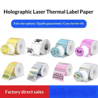 Autocollant thermique laser transfrontalier, forme ronde, personnalisable, adapté à l'impression thermique couleur M110/M221/M220/M120