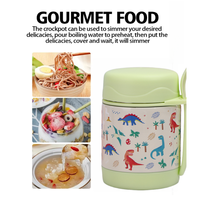 Haute Qualité Isolé Sous Vide 10oz Enfants Boîte À Lunch Conteneurs Thermiques En Acier Inoxydable pour Pot De Soupe Alimentaire avec Cuillère Fourchette
