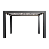 Pergola motorisée à toit pliant, auvent en aluminium avec toit rétractable en PVC, gazebo moderne pour jardin, balcon, terrasse, imperméable