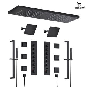 Dipsinshi - Juego de ducha empotrado de 900x300 mm con LED, efecto lluvia y masaje, con pantalla de temperatura para baño doméstico - Product Image 5