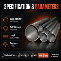 Tuyau/Tube en acier sans soudure personnalisé A53 A106B rond de petit diamètre 18 mm Sch40 15 mm d'épaisseur de paroi 9 m pour le gaz