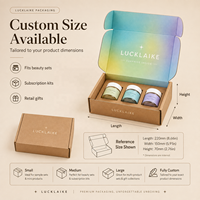 Boîtes d'expédition personnalisées en papier kraft avec impression arc-en-ciel, emballages de luxe pour crèmes corporelles, pots, cadeaux, abonnements