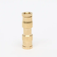 Conectores de Empuje Rápido de Latón de 1/4'' Tipo T para Frenos de Aire DOT, Conector Neumático de Empuje Rápido para Línea de Aire de Camiones y Remolques