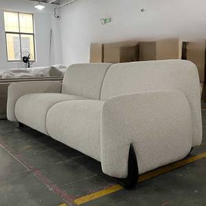 आधुनिक लिविंग रूम फर्नीचर मखमली कपड़े तीन सीट लक्जरी सोफे - Product Image 6