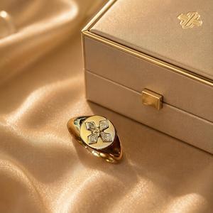 Xinfly Solid 18K Gold Lab Grown Diamond Band <b>Rings</b> Set Dainty Cross Twist V Shape Solitaire AU750 Daily Gift Factory Price - Product Image 2