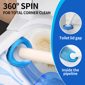 <span class=keywords><strong>Brosse</strong></span> de toilette jetable ronde à usage pratique, blanche, style simple, ensemble de brosses de nettoyage <span class=keywords><strong>brosse</strong></span> de toilette murale - Product Image 3