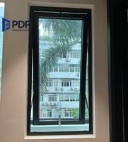 Nuevo Producto, Ventana de Aluminio Laminado Ultra Transparente con Persiana y Función de Apertura Abatible para Uso en Exteriores y Villas