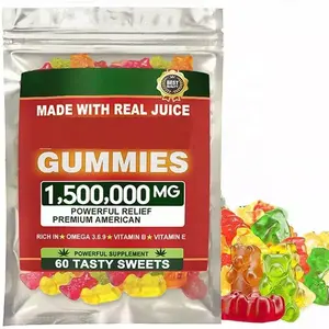 Wholesale Hemp Seed Oil Gummies Candy 60pcs Vitamin Gummy Bears Dietary Supplement