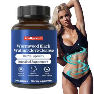 OEM Elimination Detox dukungan usus kapsul suplemen pil Artichoke biji labu Wormwood hitam Walnut cengkeh Cleansing - Product Image 1