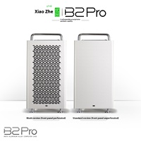 B2Pro Tout Aluminium Mid Tower MATX Petit PC ATX Cas Poignée Givrée Simple Mat 240 Stock De Refroidissement Par Eau