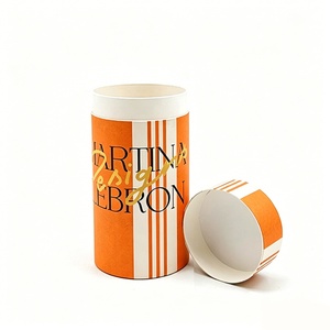 Emballage en tube kraft orange, emballage en tube de papier biodégradable et écologique, emballage en tube de papier cylindrique, emballage alimentaire en tube - Product Image 3