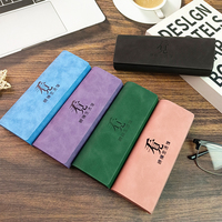 Portable grand cadre myopie étui à lunettes haute apparence Anti-pression nouvel étui en polyuréthane avec impression de logo personnalisé forme rectangulaire
