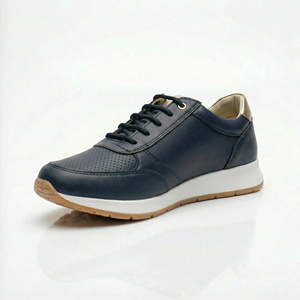 <span class=keywords><strong>Sneakers</strong></span> da <span class=keywords><strong>Donna</strong></span> Blu Navy Retrò con Suola Chunky e Cerniera Laterale, Vendita all'Ingrosso - Product Image 4