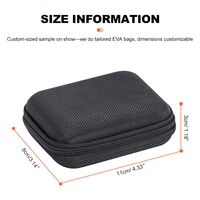 Étui organisateur de câbles EVA personnalisé avec logo, coque rigide, fermeture éclair, sac de rangement pour écouteurs, câbles de charge USB et accessoires électroniques