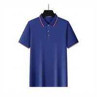 Kaos Polo Golf Pria Bordir Logo Custom Campuran Polyester Rayon Cepat Kering Anti Kusut Lengan Pendek OEM Grosir Partai Besar