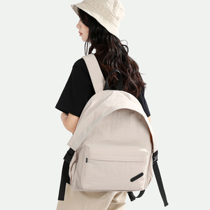 Stylish Simple <b>Large</b>-Capacity <b>Backpack</b> in Pastel Colors for Summer Travel and Daily Use for Students and Ladies Made From PU - Product Image 3
