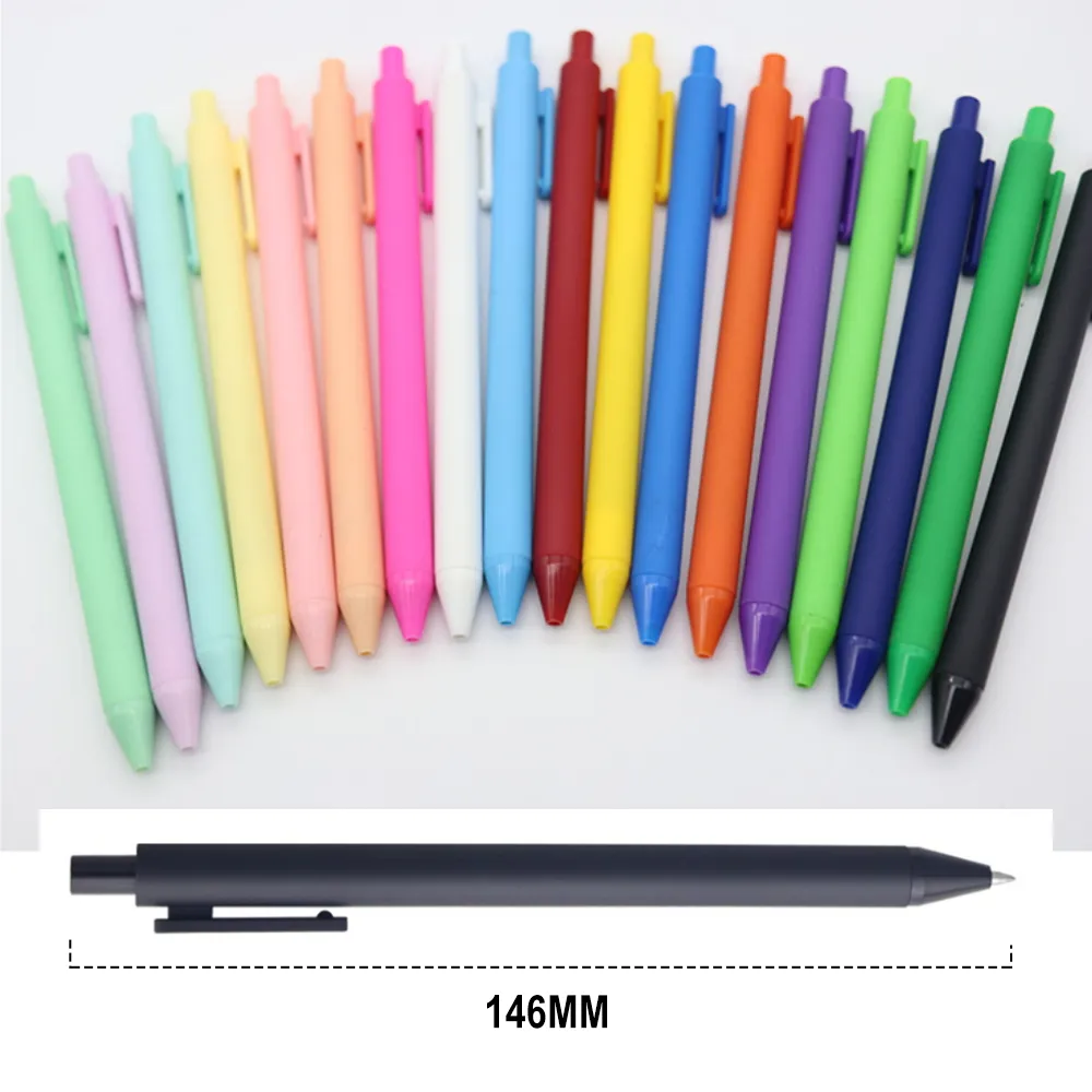 Pena lain Logo kustom warna-warni penjualan langsung grosir promosi baru Roller bola pena plastik pena untuk anak-anak