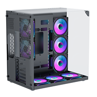 AntarcChill Fabrica/Vende al por Mayor de Fábrica/OEM/ODM Caja de Ordenador para Juegos ATX de Torre Media Personalizada con Vista al Mar, Caja de PC de Doble Cámara