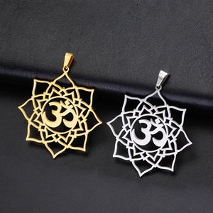 Myshape Aum Om Ohm ciondolo sanscrito simbolo Yoga ciondoli spirituali per la creazione di gioielli in acciaio inox accessori - Product Image 2