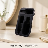 Plateau en pulpe de papier biodégradable, plateau en mousse personnalisé pour emballage cosmétique et soins de la peau, pour kit beauté