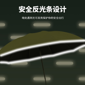 Paraguas Automático Plegable en Tres Secciones, 10 Varillas, Marco de Aleación de Nylon, Protección Solar y Contra la Lluvia, Diseño Minimalista, Botón de Apertura Automática - Product Image 5