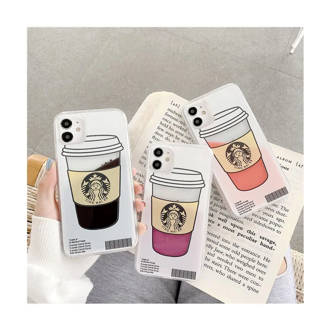 2021 Cute Quicksand Phone Cases for iphone 12 pro max 11 pro max 8 plus xr 7 xs drinks coffee cup