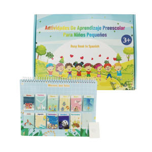 Personnaliser le livre occupé enfants tout-petits cadeau éducation précoce apprentissage <span class=keywords><strong>espagnol</strong></span> livre enfants occupé impression personnalisée - Product Image 2