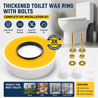 Kit de réparation de cuvette de toilettes 2026 OE-Spec, avec joint en cire double épaisseur, vis en T longues et accessoires robustes pour salle de bain