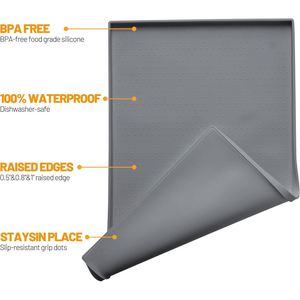 <b>Large</b> Premium Waterproof Silicone Drip Tray Liner Silicone Kitchen Cabinet Water Leak Protection Under the Sink Silicone <b>Mat</b> - Product Image 2