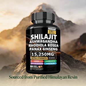 Capsules végétaliennes extra-fortes OEM Shilajit Ashwagandha Rhodiola Rosea Panax Ginseng 15 250 MG, complément alimentaire pour soutenir le système immunitaire - Product Image 3
