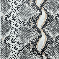 Tissu en simili cuir imprimé peau de serpent de qualité supérieure Textile en cuir PU imperméable à la mode pour pantalons et vestes de créateurs à la mode